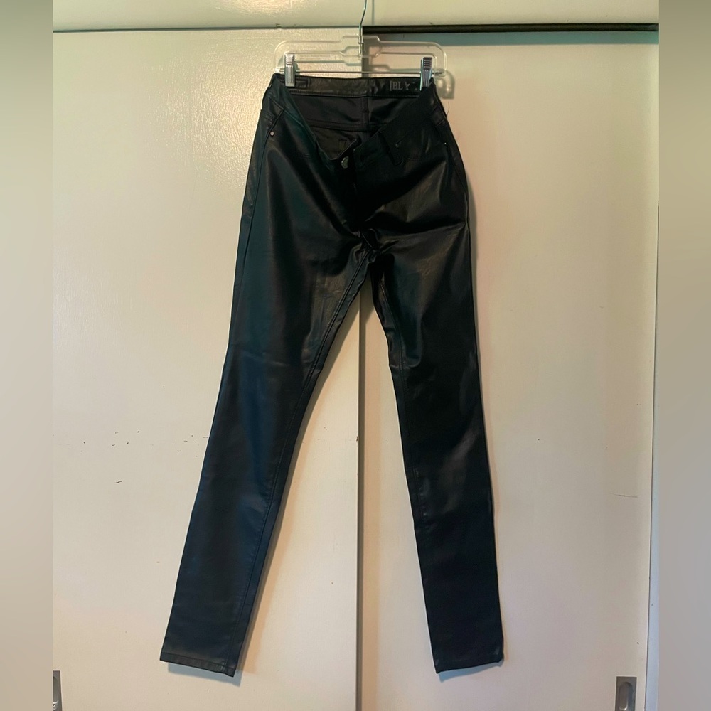 Blank NYC, Black Vegan Leather Pants, Size 26